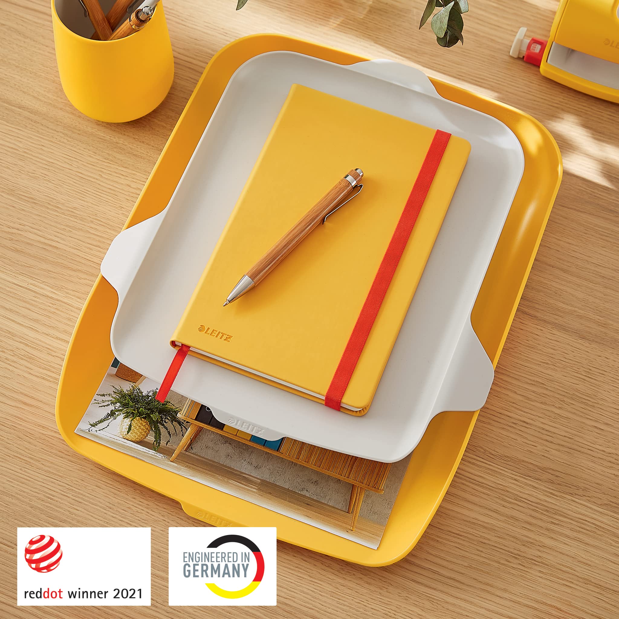 leitz-cosy-vaschetta-portacorrispondenza-a4-giallo-caldo-con-organizer image 3