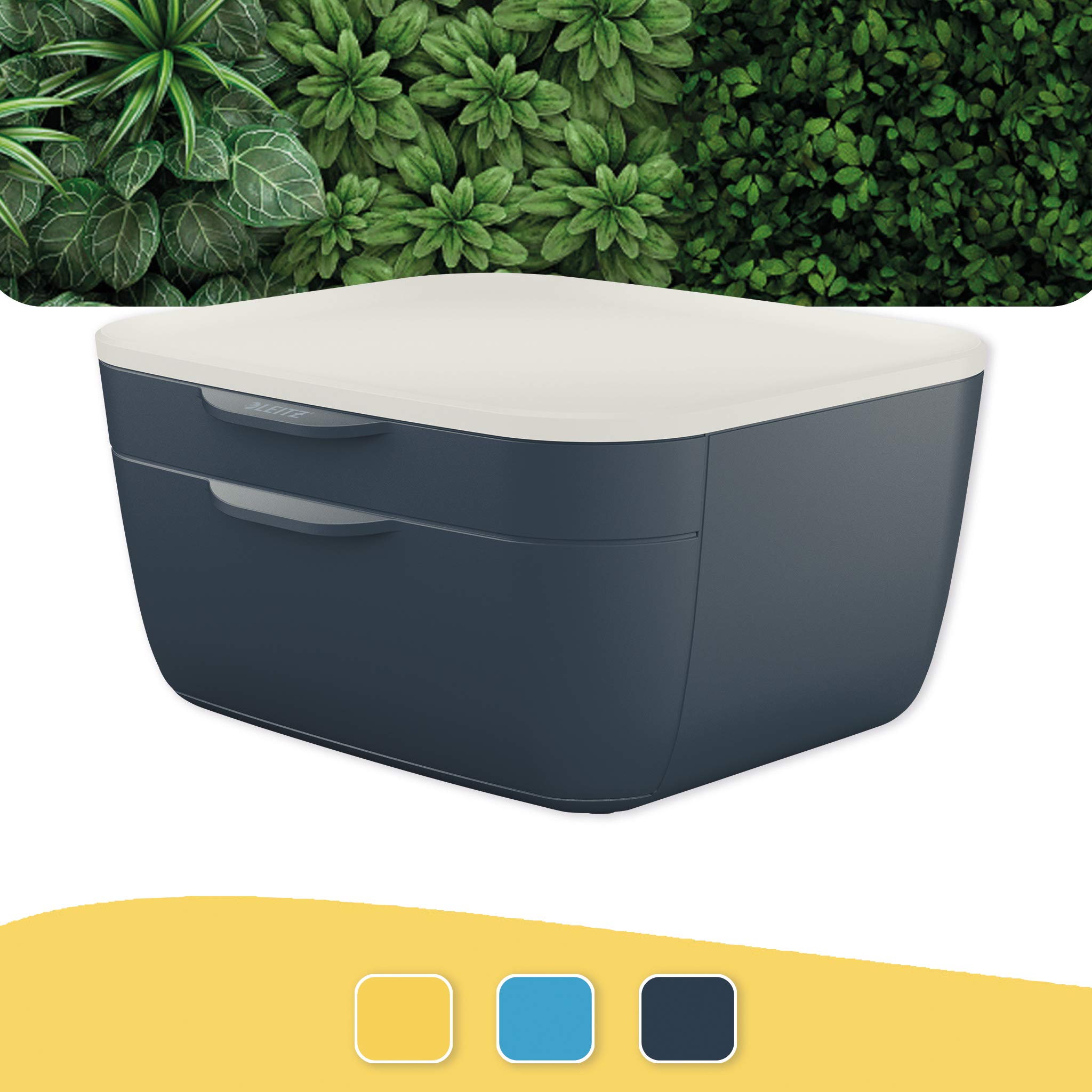 leitz-cosy-cassettiera-2-cassetti-grigio-velluto image 4