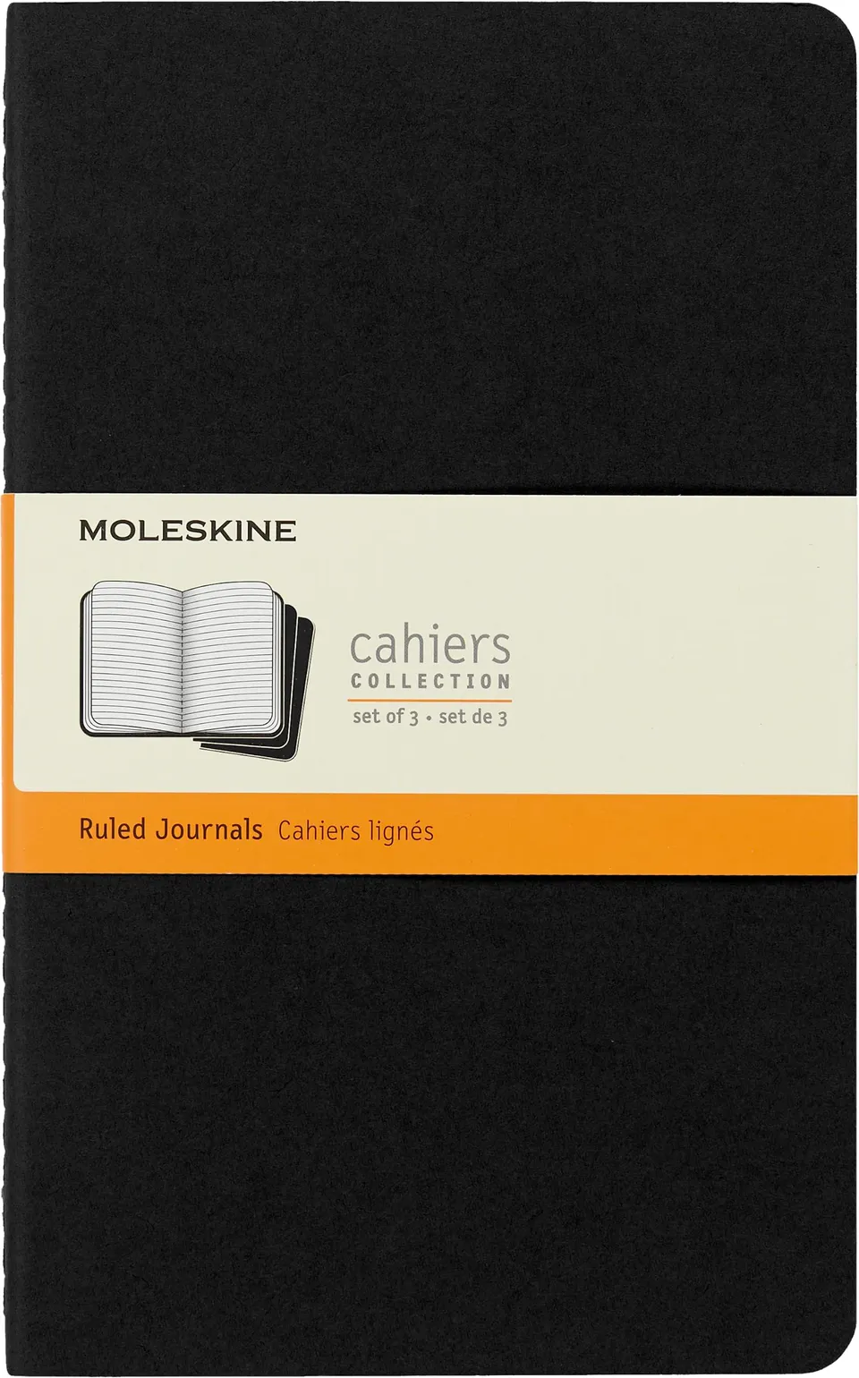 moleskine-cahier-journal-set-3-quaderni-a-righe-nero-large-13x21-cm-80-pagine image 1