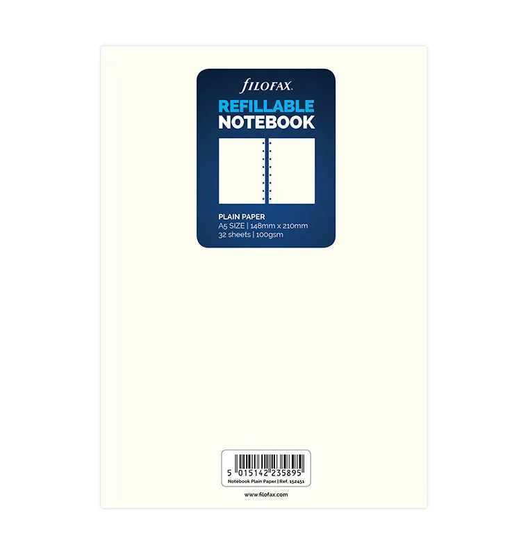 filofax-notebook-refill-fogli-bianchi-a5 image 1
