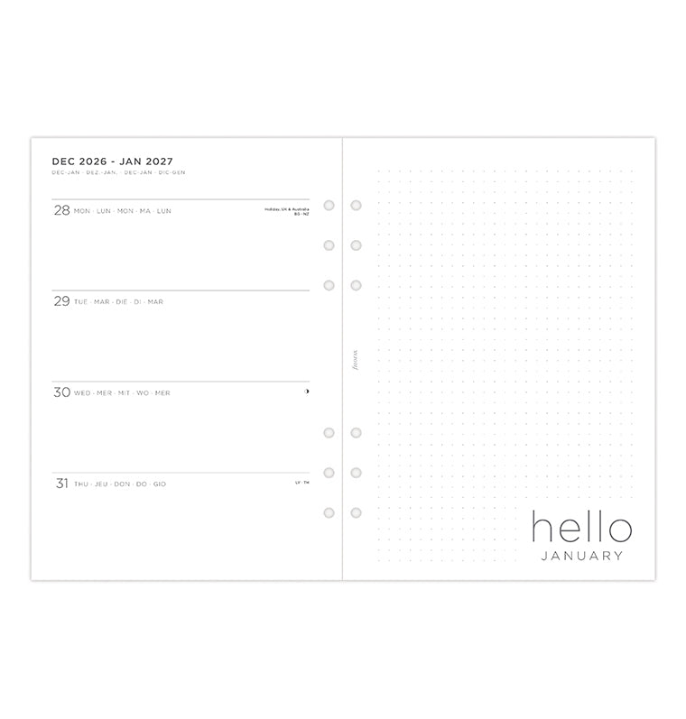 filofax-diario-settimanale-minimal-a5-multilingua-2027 image 6