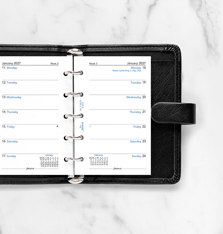 filofax-refill-calendario-1-settimana-per-pagina-mini-2027-inglese image 2