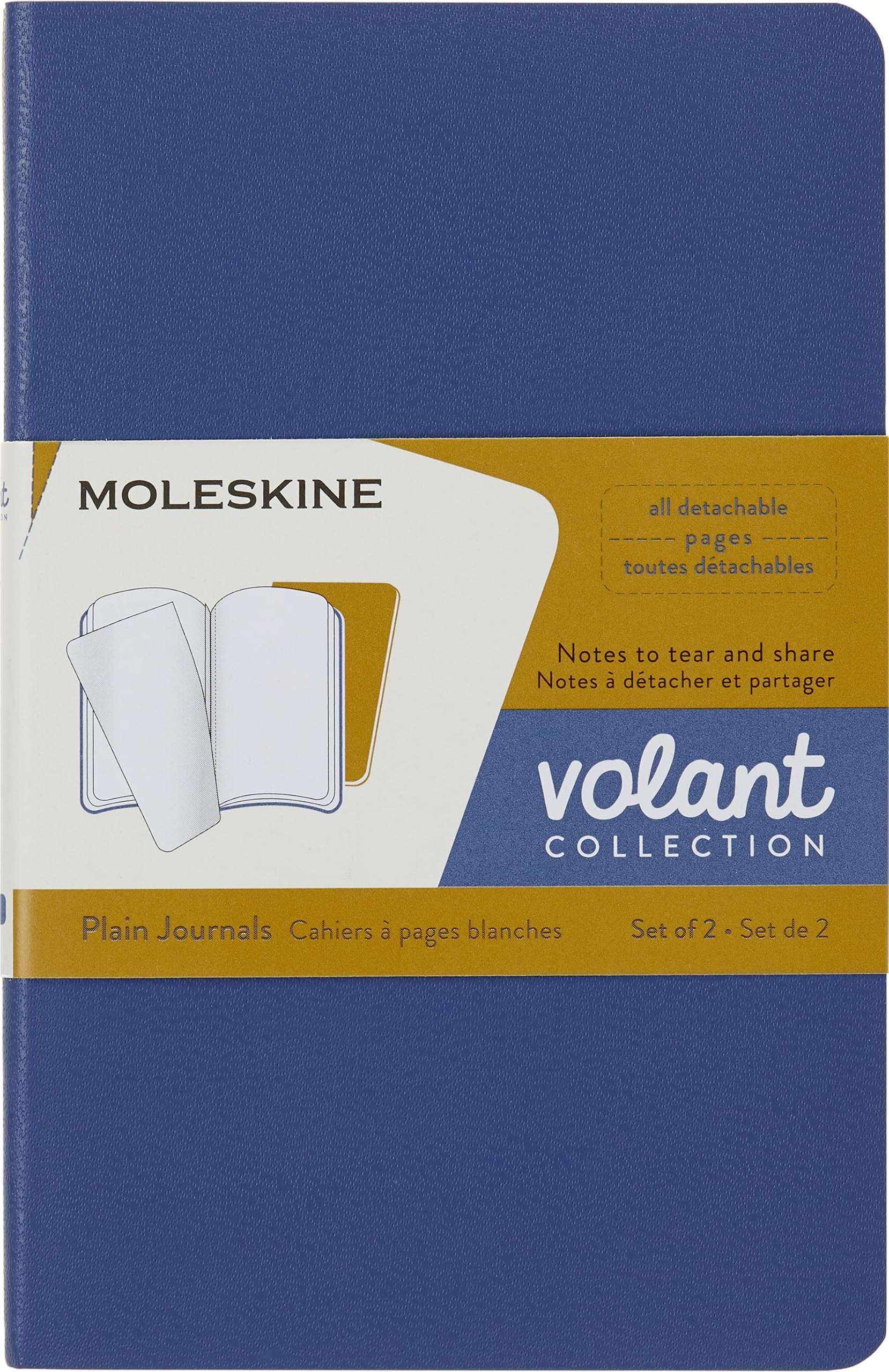 moleskine-volant-journal-set-2-quaderni-pocket-9x14-righe-blu-ambra image 1