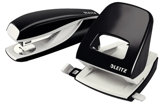 leitz-nexxt-set-perforatore-5008-cucitrice-5502-30-fogli-nero-50950095 image 1