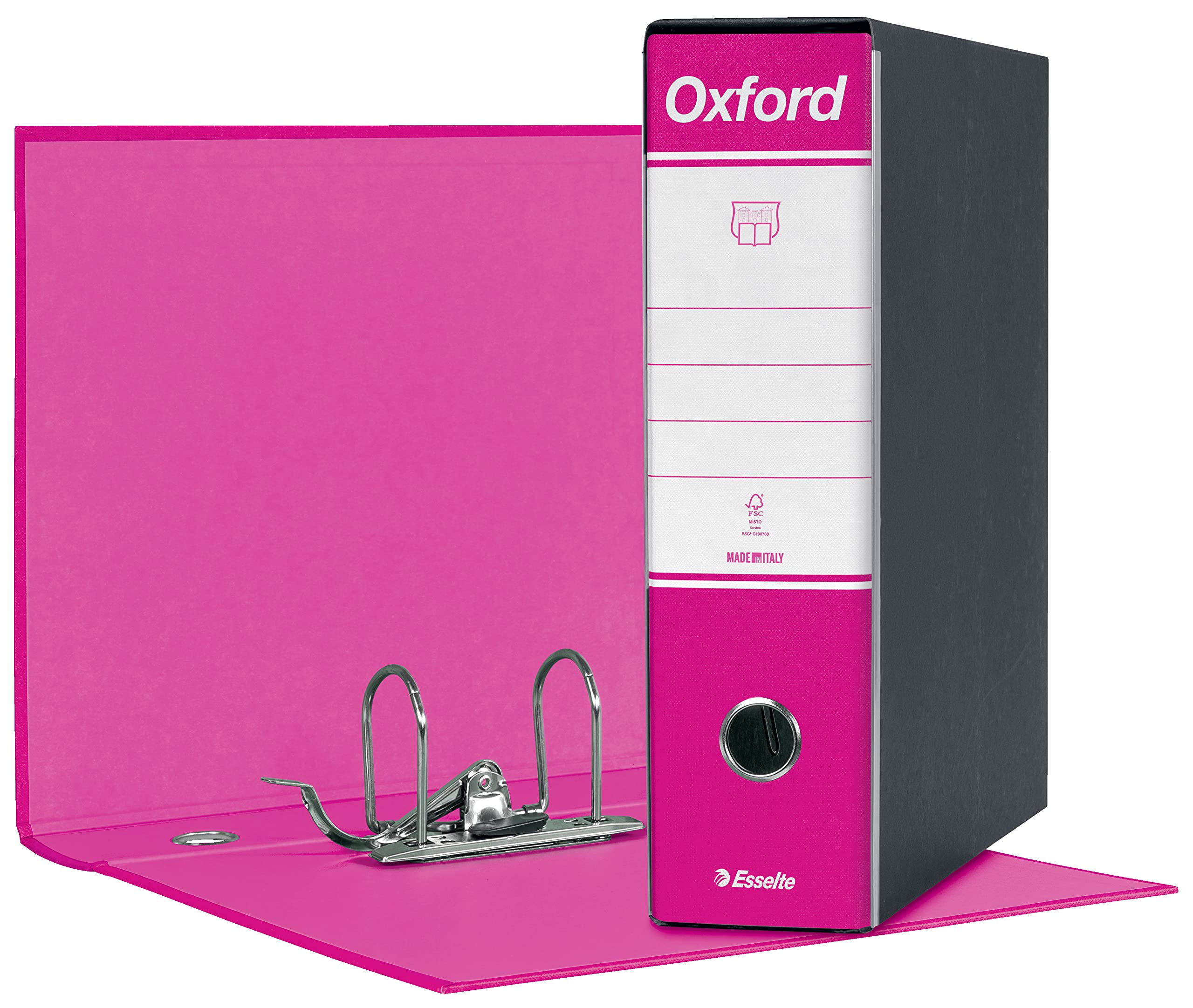 esselte-oxford-g83-registratore-commerciale-dorso-8-cm-fucsia image 1