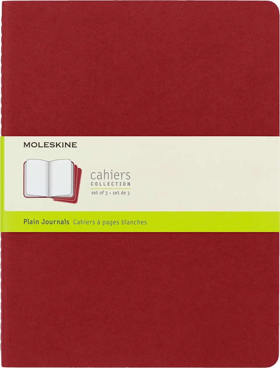 moleskine-cahier-journal-set-3-quaderni-xl-19x25-cm-pagine-bianche-rosso-mirtill image 1