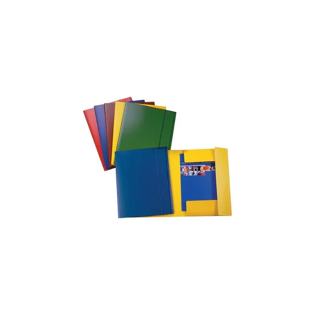 esselte-c42-cartella-a-3-lembi-con-elastico-25x35-cm-blu image 1
