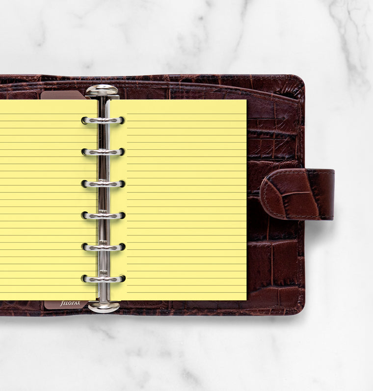 filofax-fogli-a-righe-giallo-pocket-20-fogli image 2