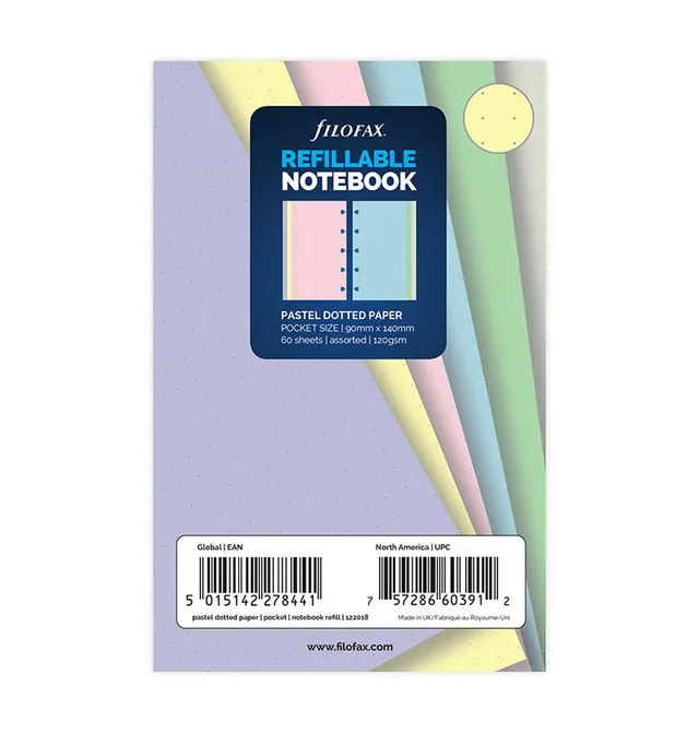 filofax-notebook-pocket-refill-pastello-dotted image 1
