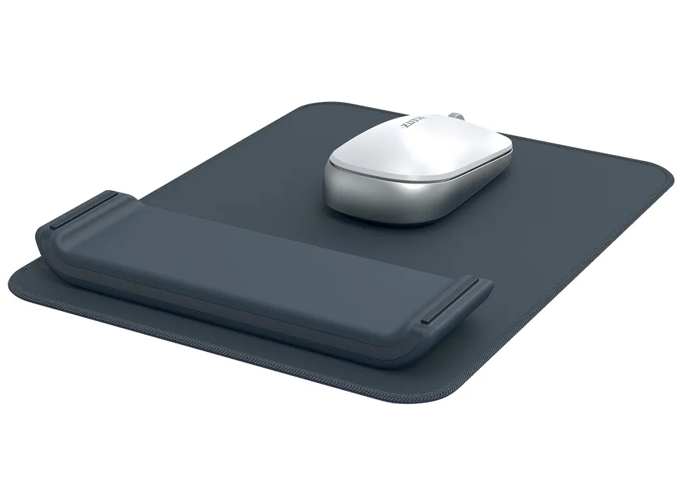 leitz-ergo-tappetino-mouse-con-poggiapolsi-regolabile-200x260-mm-grigio-scuro image 1