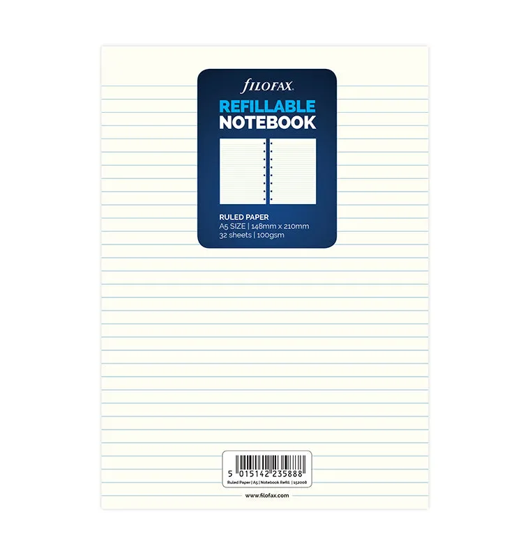 filofax-notebook-refill-fogli-a-righe-a5-32-fogli image 1