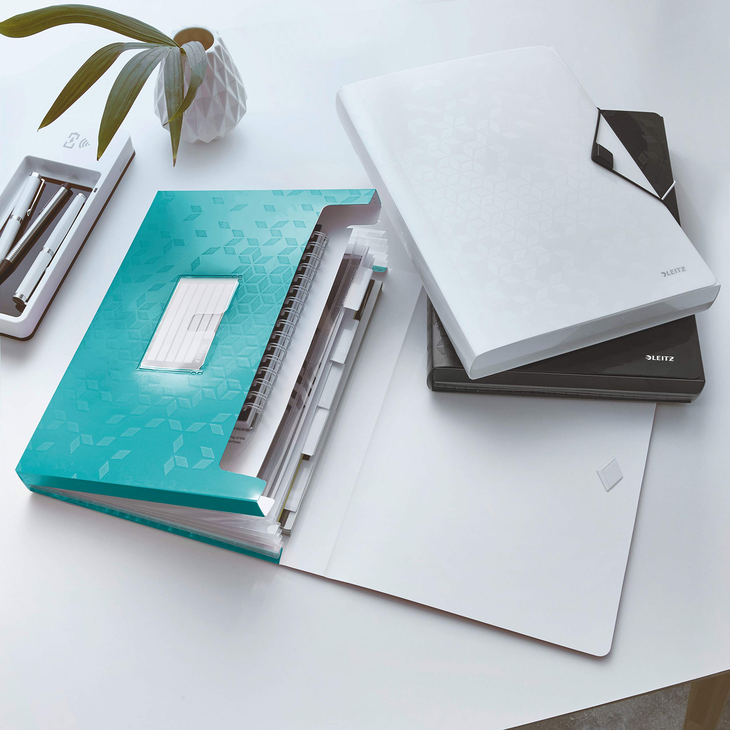 leitz-wow-cartella-progetti-a4-a-soffietto-6-scomparti-acqua-marina image 2