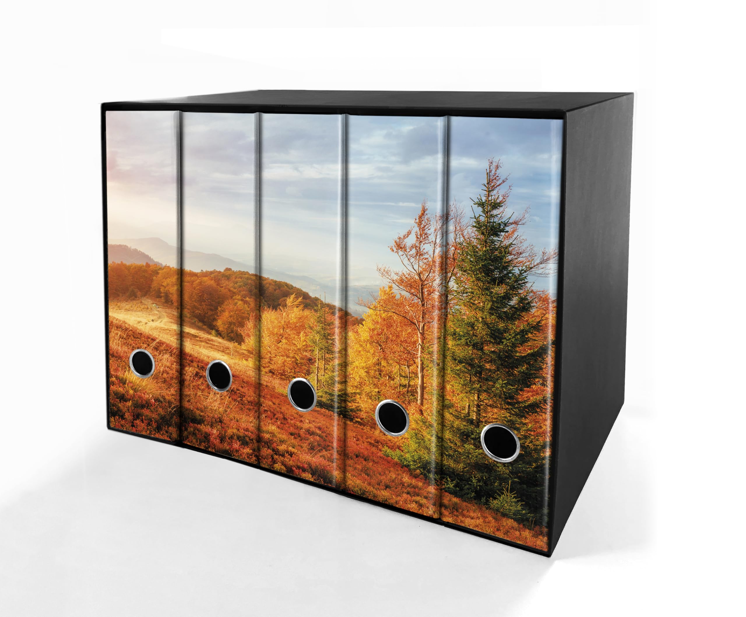 leitz-set-5-raccoglitori-2-4-anelli-a4-dorso-8-cm-autunno-box image 1