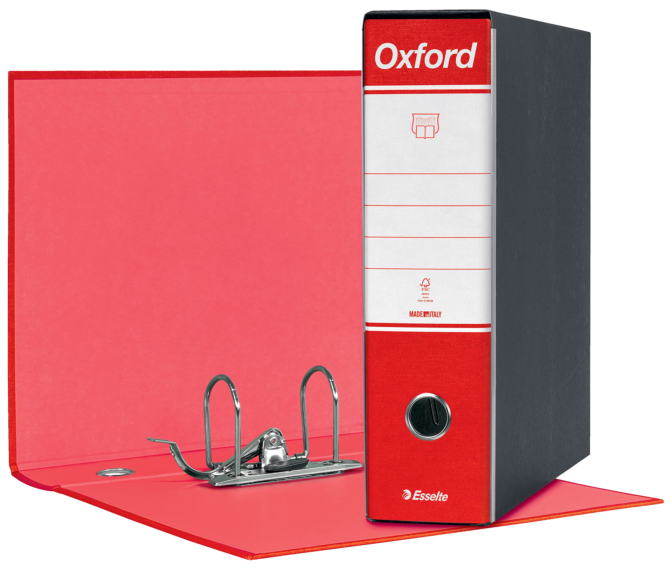 esselte-g83-oxford-registratore-commerciale-dorso-8-cm-rosso image 1