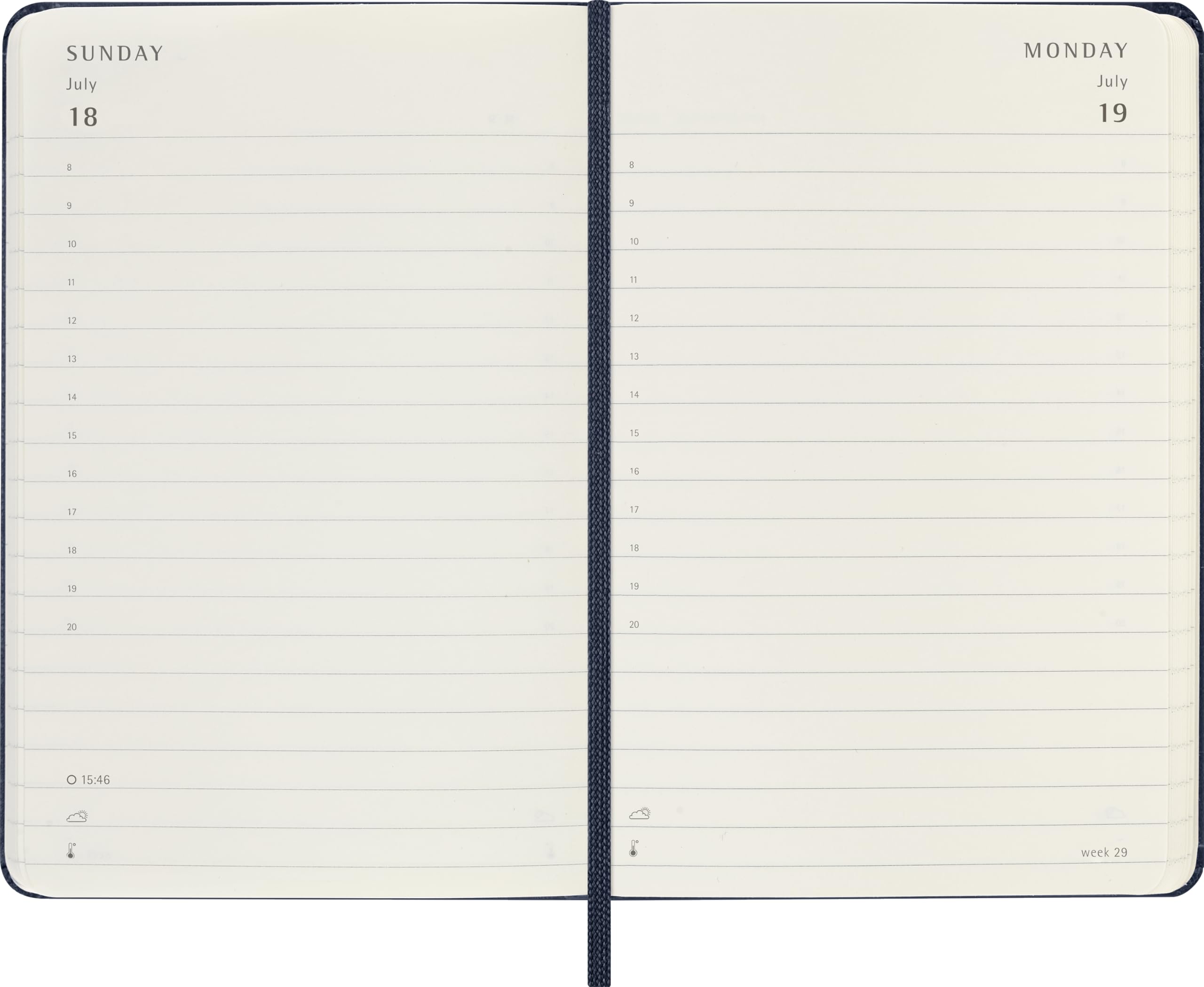 moleskine-agenda-giornaliera-2027-pocket-9x14-cm-blu-zaffiro image 3