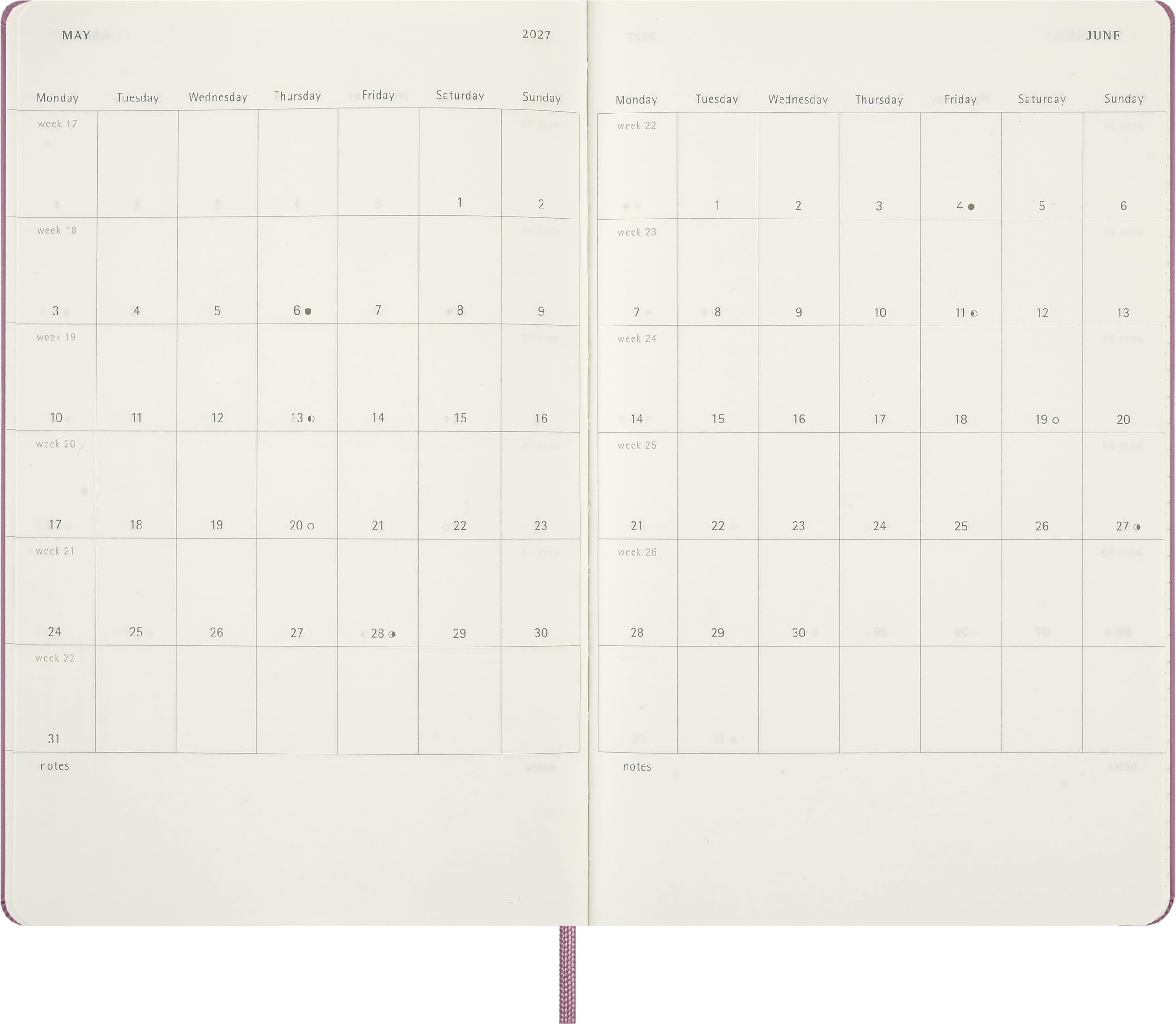 moleskine-agenda-giornaliera-2027-large-13x21-cm-rosa-majestic image 4