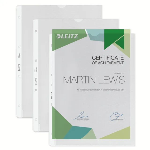 leitz-premium-47800003-buste-a-tasca-a4-trasparenti-120-micron image 1
