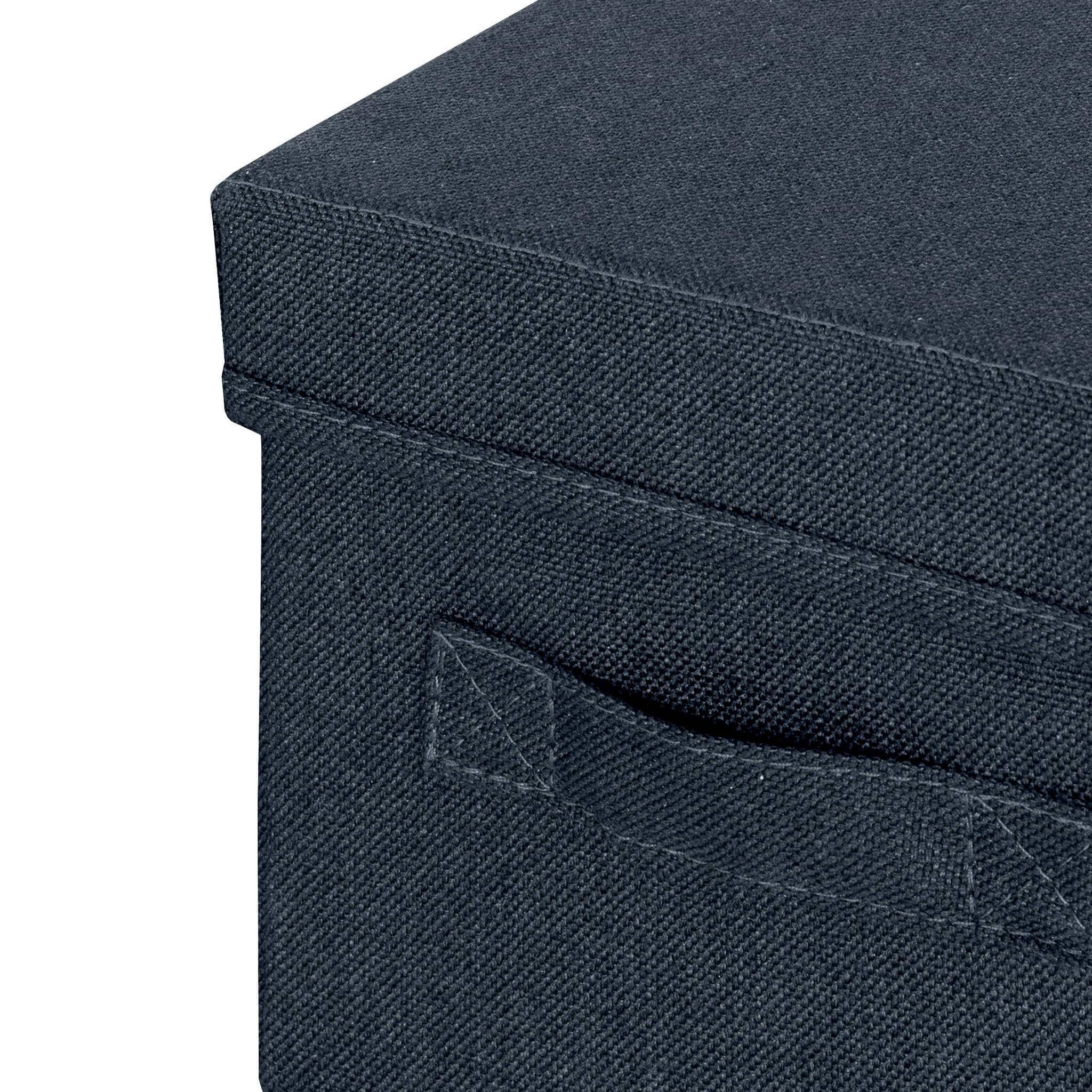 leitz-scatola-portaoggetti-in-tessuto-con-coperchio-cubo-piccola-grigio-velluto- image 4