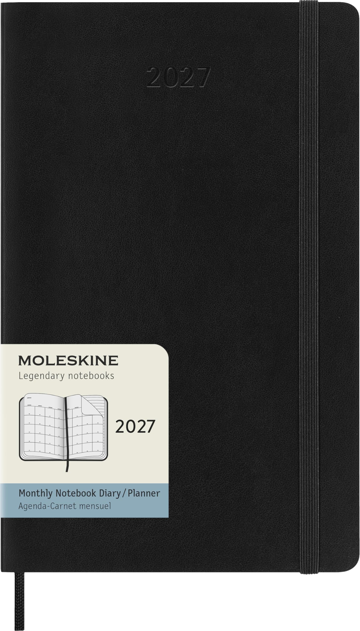 moleskine-agenda-mensile-2027-large-13x21-cm-morbida-nera image 1