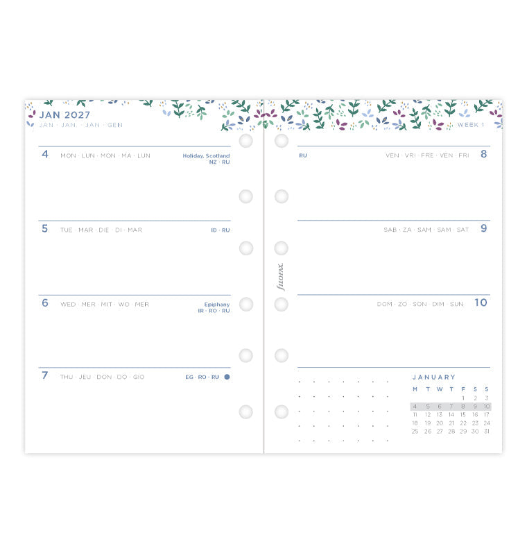 filofax-diario-settimanale-garden-pocket-multilingua-2027 image 4