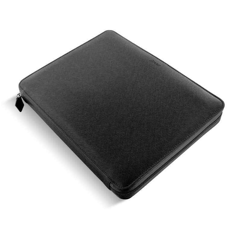 filofax-saffiano-zip-folio-a4-nero-con-notebook-righe image 2