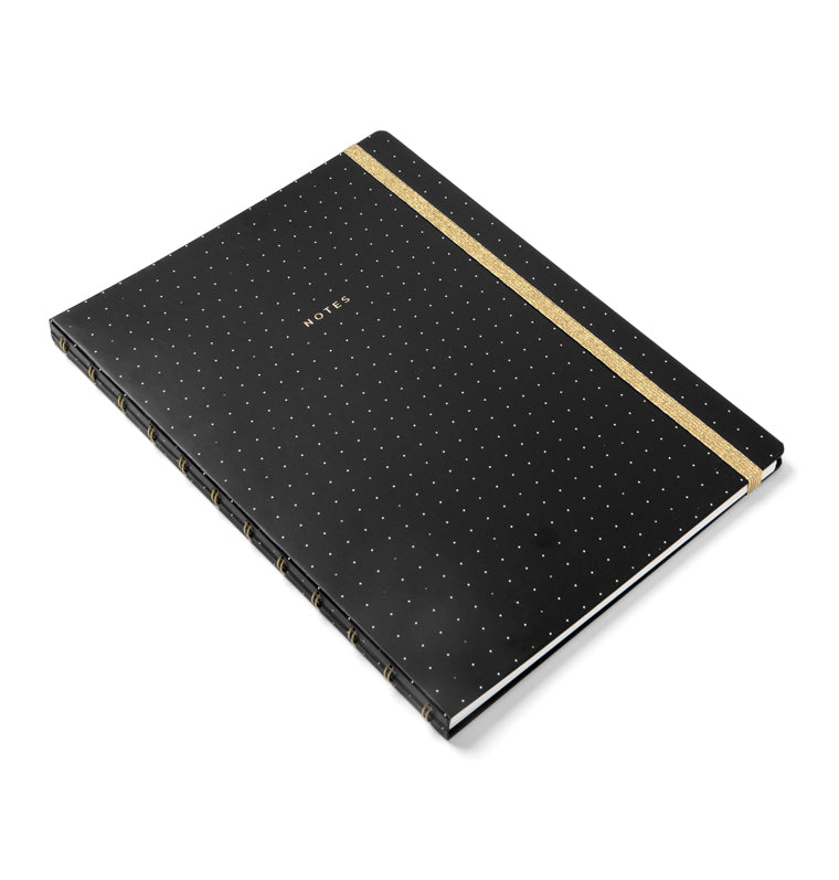 filofax-moonlight-notebook-ricaricabile-a4-black-a-spirale-dorata image 2