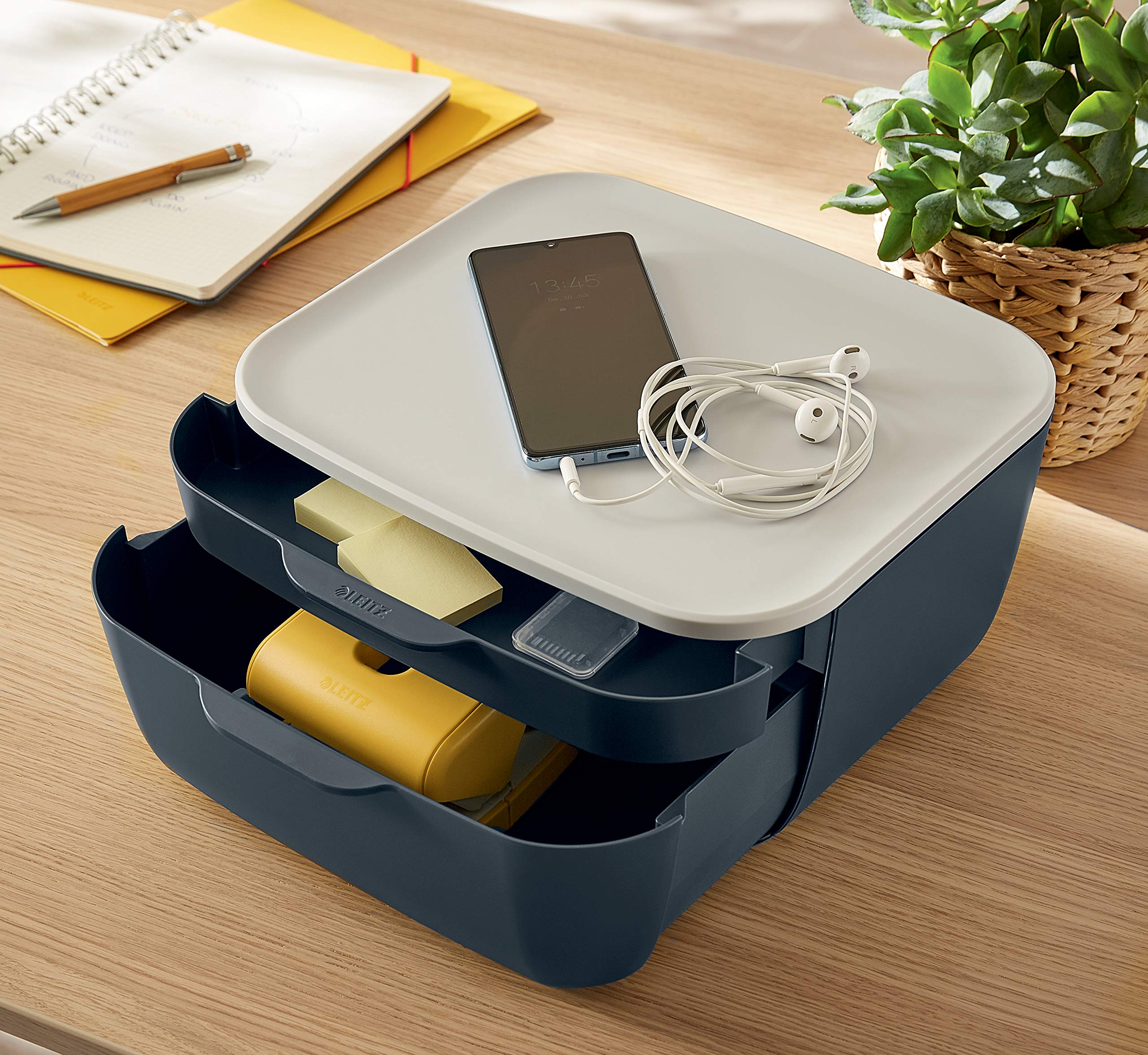 leitz-cosy-cassettiera-2-cassetti-grigio-velluto image 5