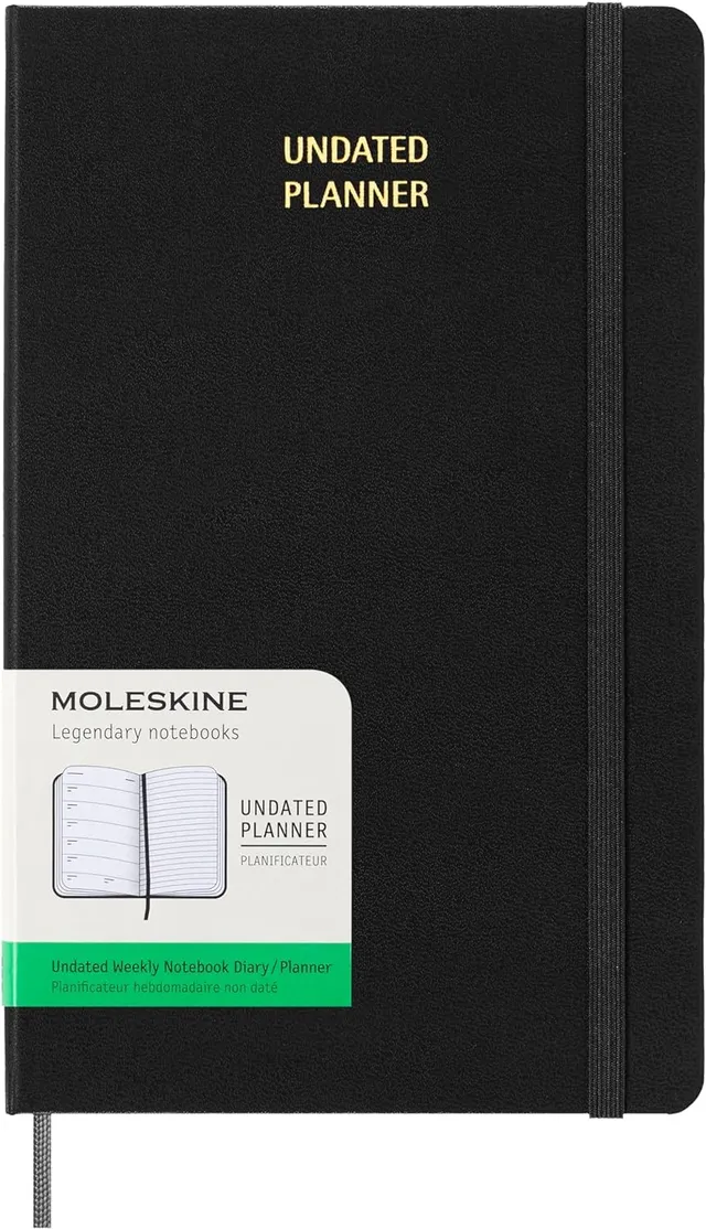 moleskine-weekly-planner-undated-12-mesi-large-13x21-cm-nero image 1