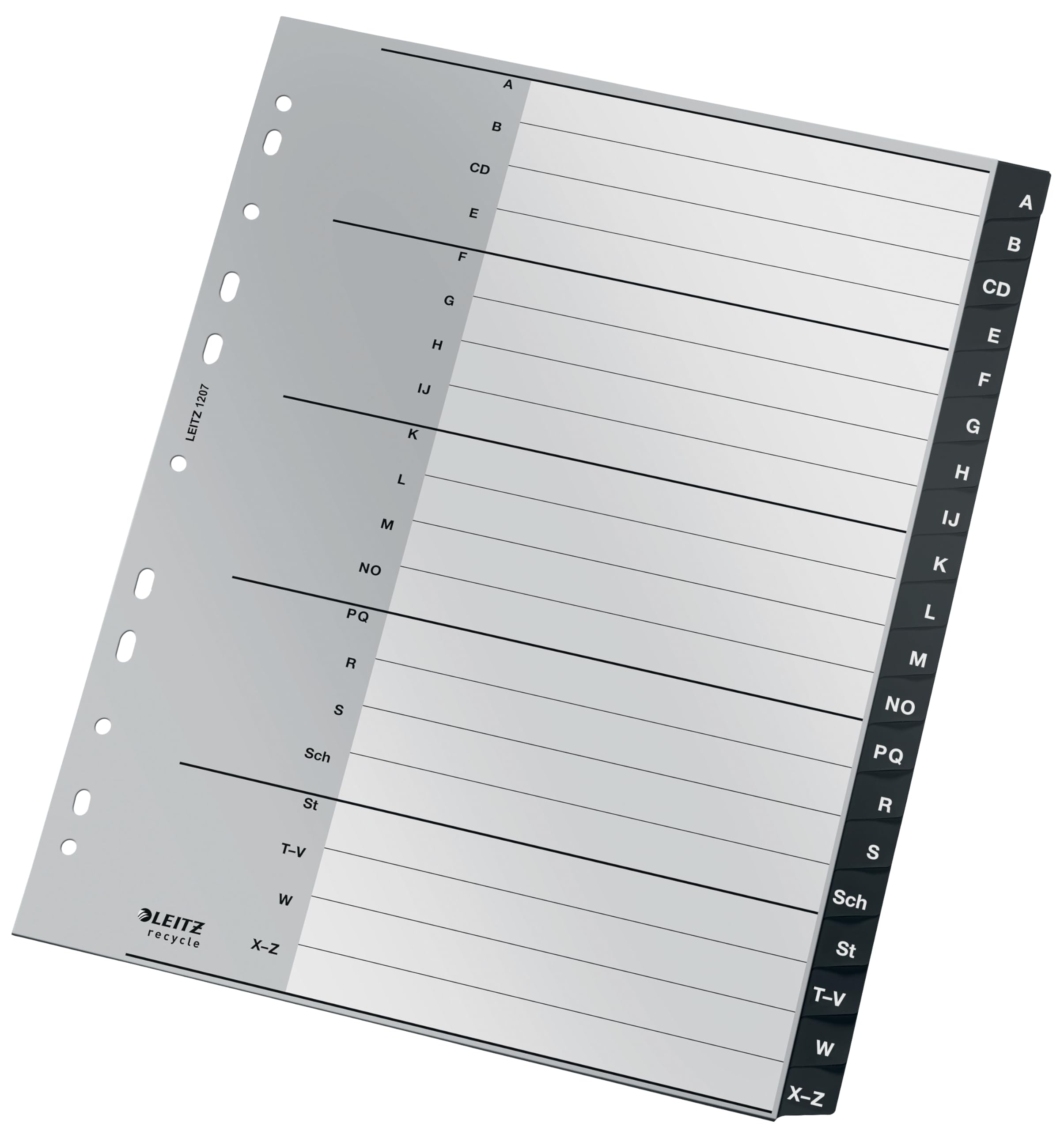 leitz-recycle-12070000-indice-a-z-20-schede-a4-extra-largo-plastica-riciclata-gr image 5