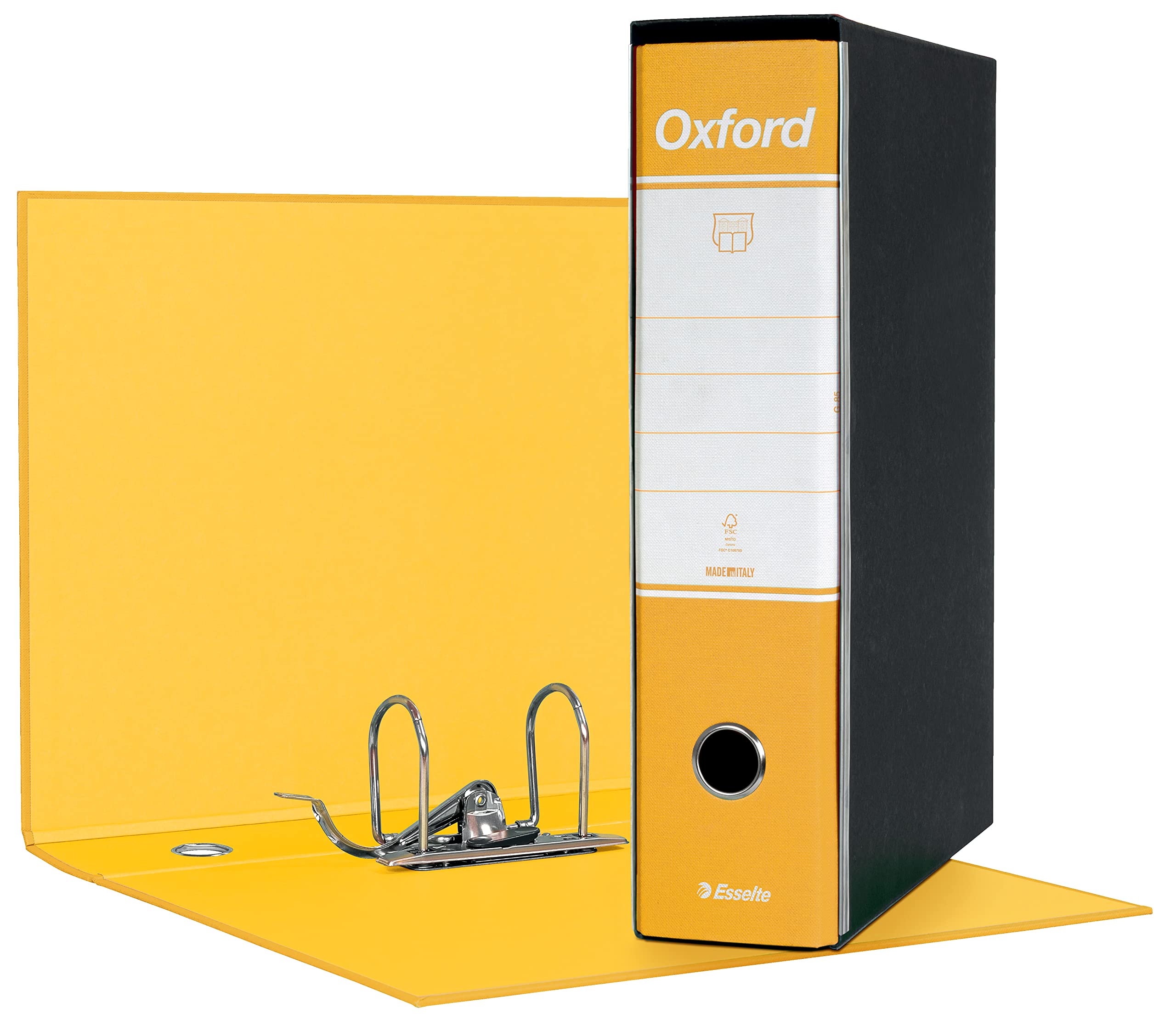 esselte-g85-oxford-registratore-protocollo-dorso-8-cm-giallo image 1