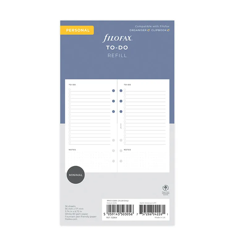 filofax-to-do-refill-personal-ricarica-liste-minimal image 1