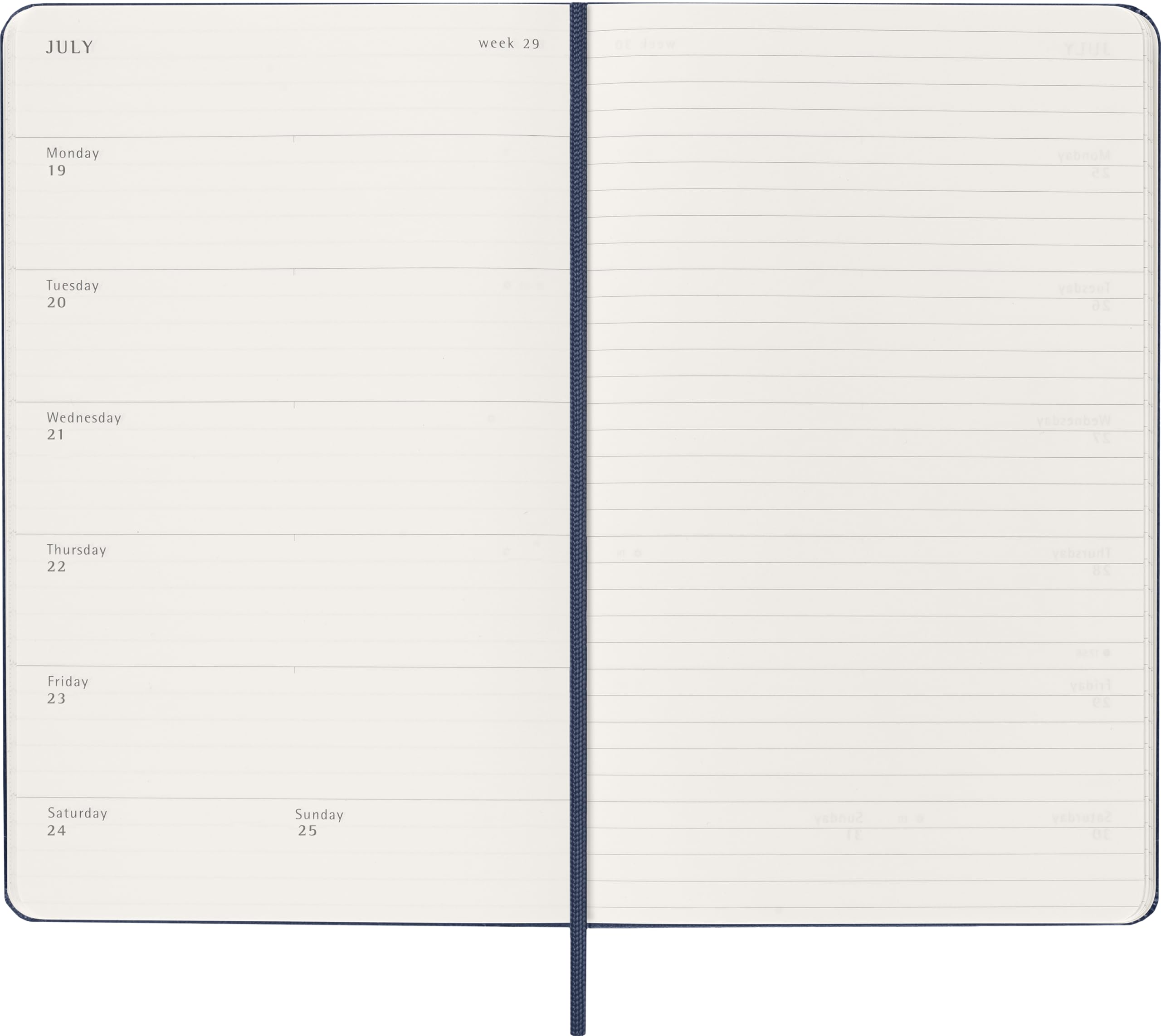 moleskine-agenda-settimanale-2027-large-13x21-cm-rigida-blu-zaffiro image 3