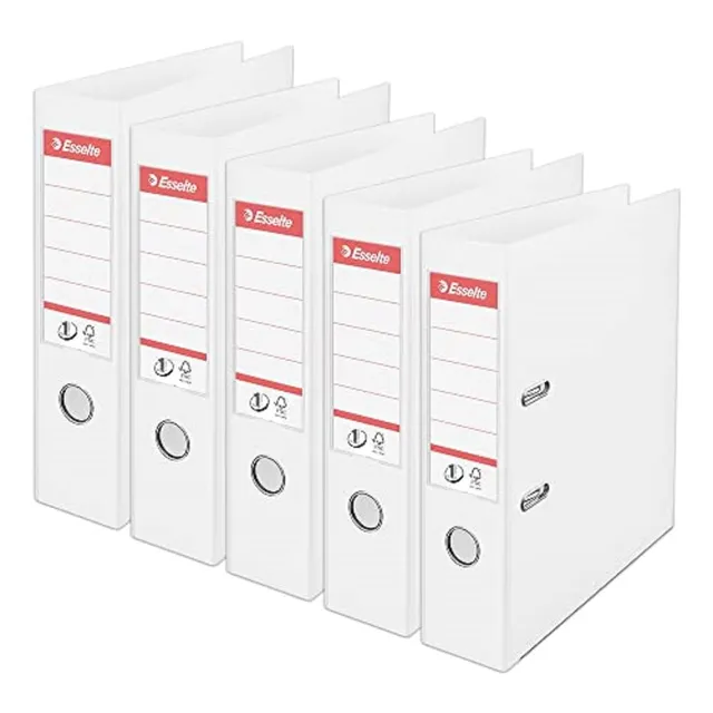 esselte-n-1-power-raccoglitore-a-leva-a4-confezione-da-5-dorso-75-mm-bianco image 1
