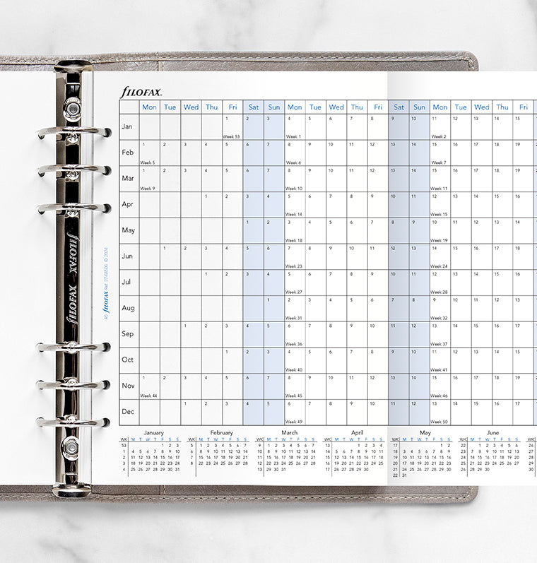 filofax-planner-annuale-orizzontale-a5-inglese-2027 image 2