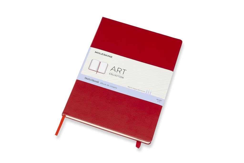 moleskine-art-sketchbook-album-a4-rosso-scarlatto-96-pagine image 2