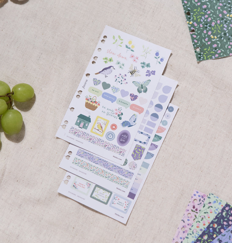 filofax-meadow-stickers-set-6-fogli-a5-personal image 6