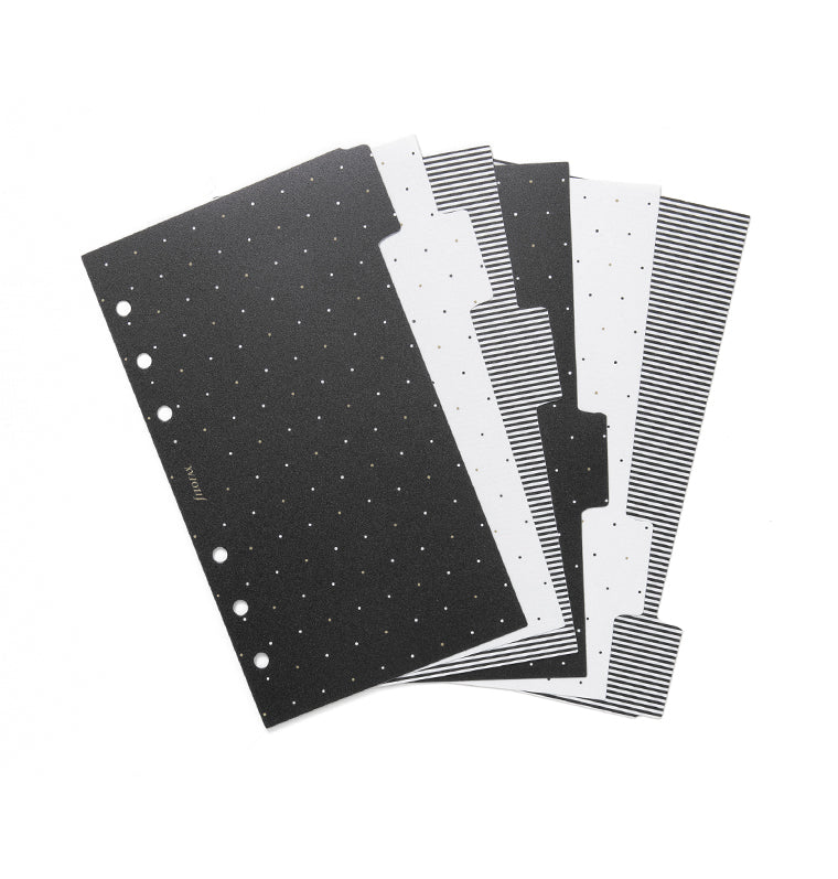 filofax-moonlight-divisori-personal-6-divisori-black-gold image 1