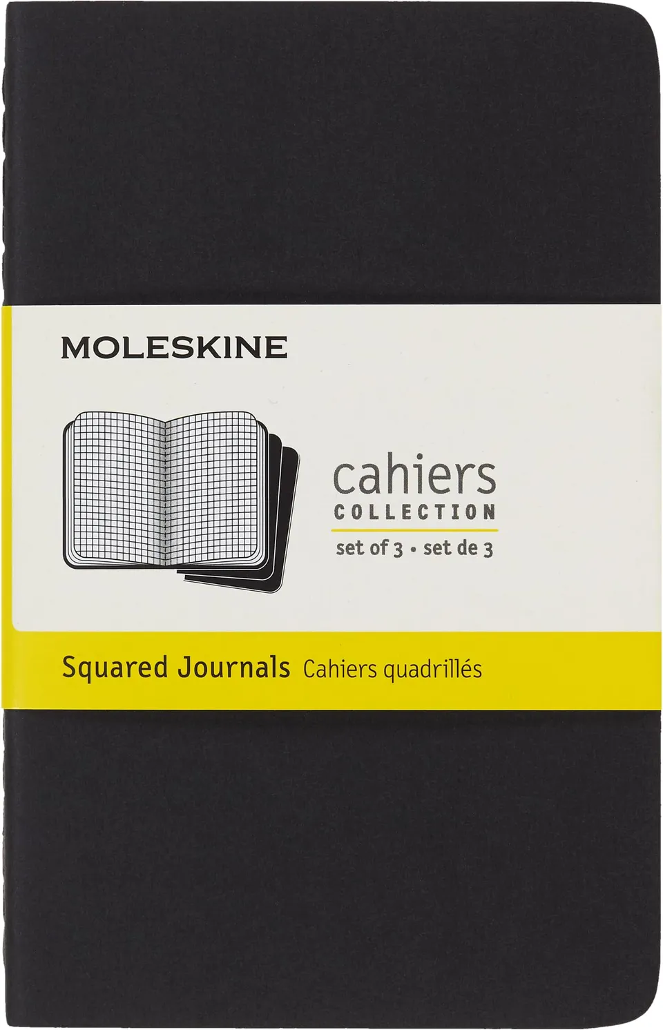 moleskine-cahier-journal-set-3-quaderni-pocket-neri-a-righe-64-pagine image 1