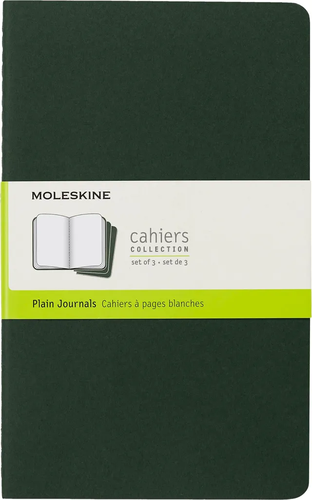 moleskine-cahier-journal-set-3-quaderni-large-13-x-21-cm-verde-mirto image 1