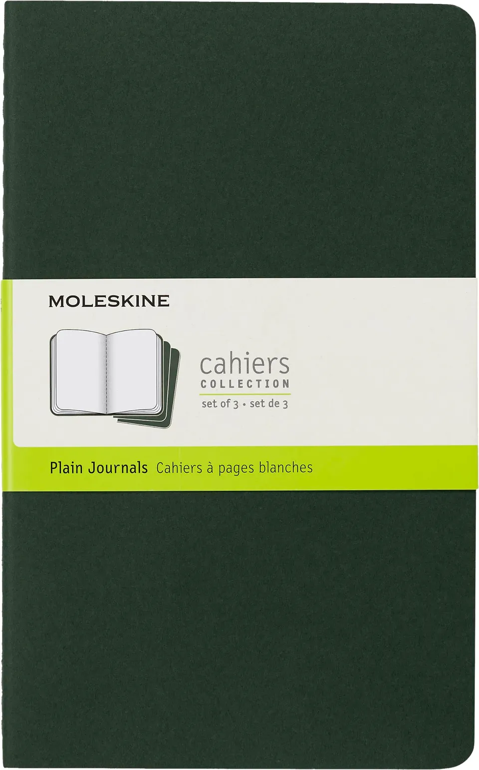 moleskine-cahier-journal-set-3-quaderni-large-13-x-21-cm-verde-mirto image 1