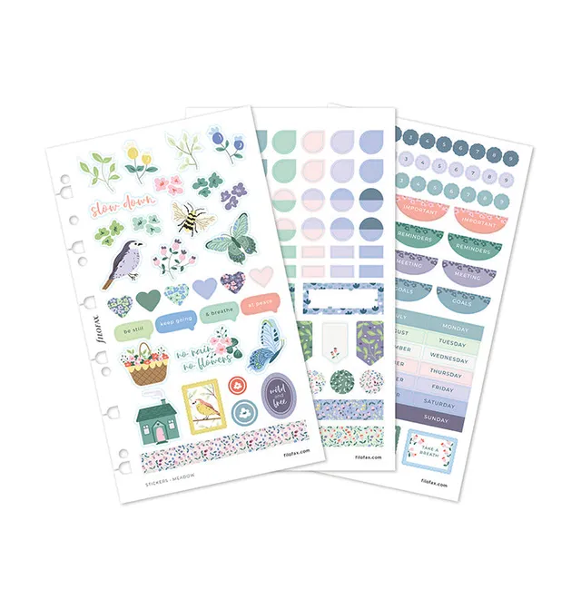 filofax-meadow-stickers-set-6-fogli-a5-personal image 1
