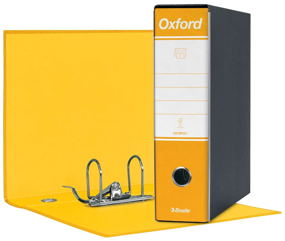 esselte-oxford-g83-registratore-commerciale-dorso-8-cm-giallo-1-pezzo image 1