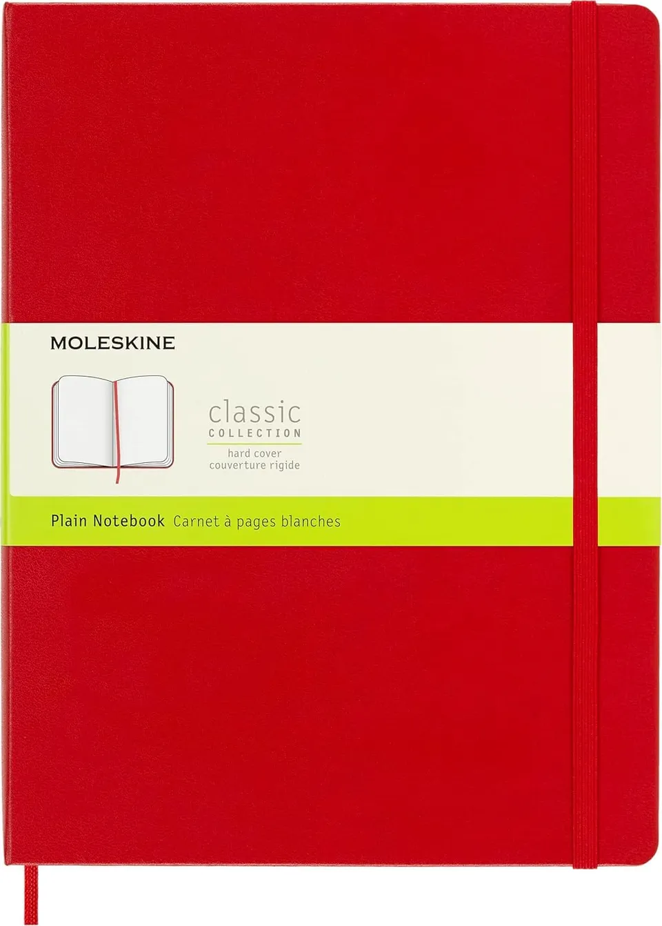 moleskine-classic-notebook-xl-19x25cm-rosso-scarlatto-pagine-bianche-192-pagine image 1