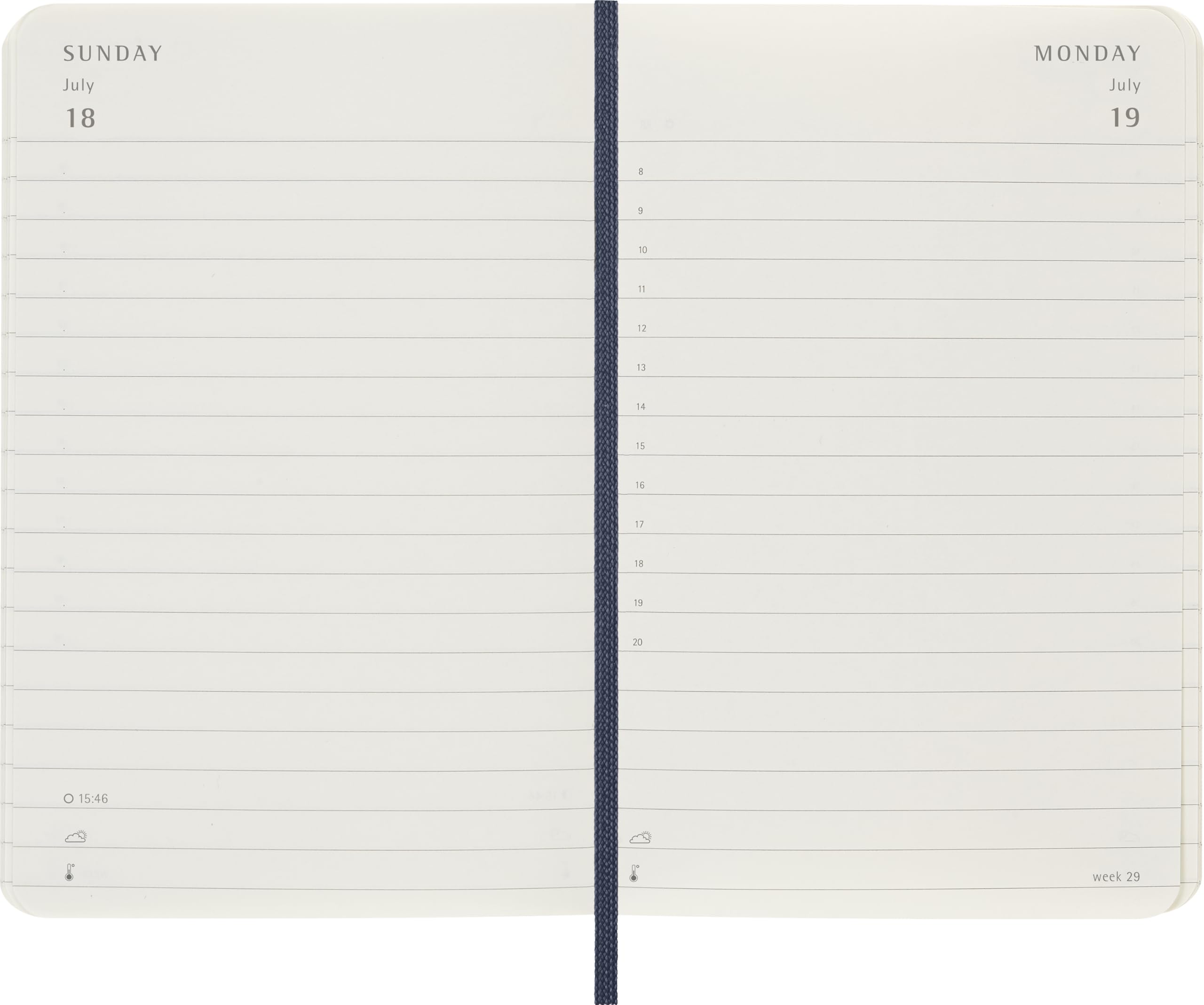 moleskine-agenda-giornaliera-2027-pocket-9x14-cm-copertina-morbida-blu-zaffiro image 3