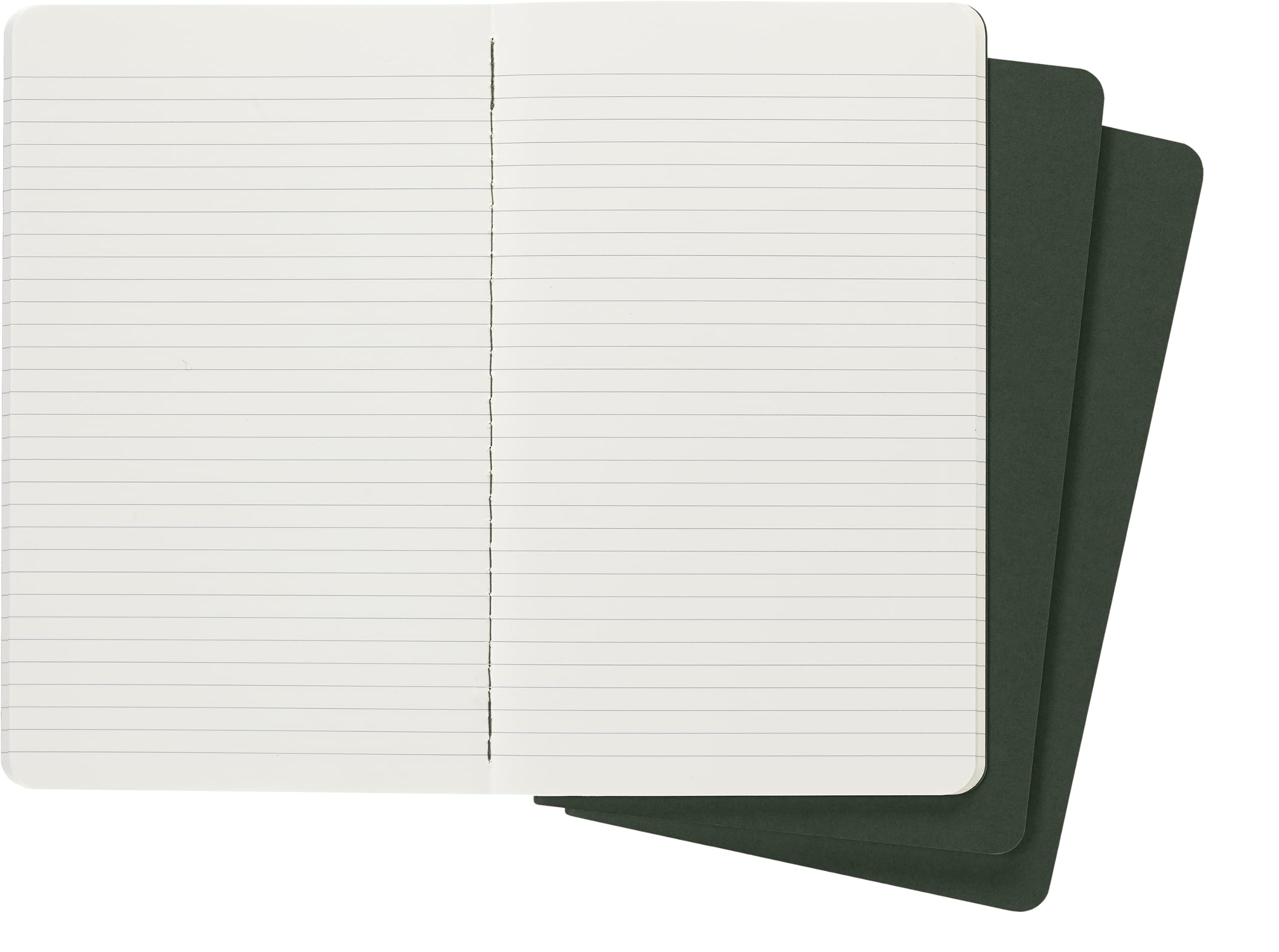 moleskine-cahier-journal-set-3-quaderni-large-13x21-cm-verde-mirto-80-pagine-rig image 4