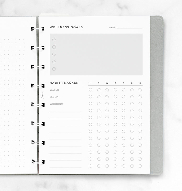 filofax-wellness-tracker-notebook-refill-a5-56-fogli image 2