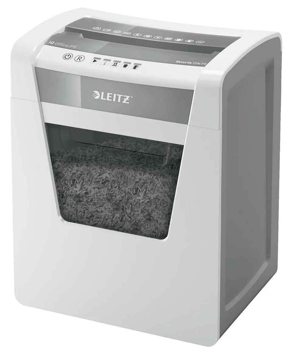 leitz-iq-office-distruggidocumenti-p5-microtaglio-10-fogli-23-l image 1