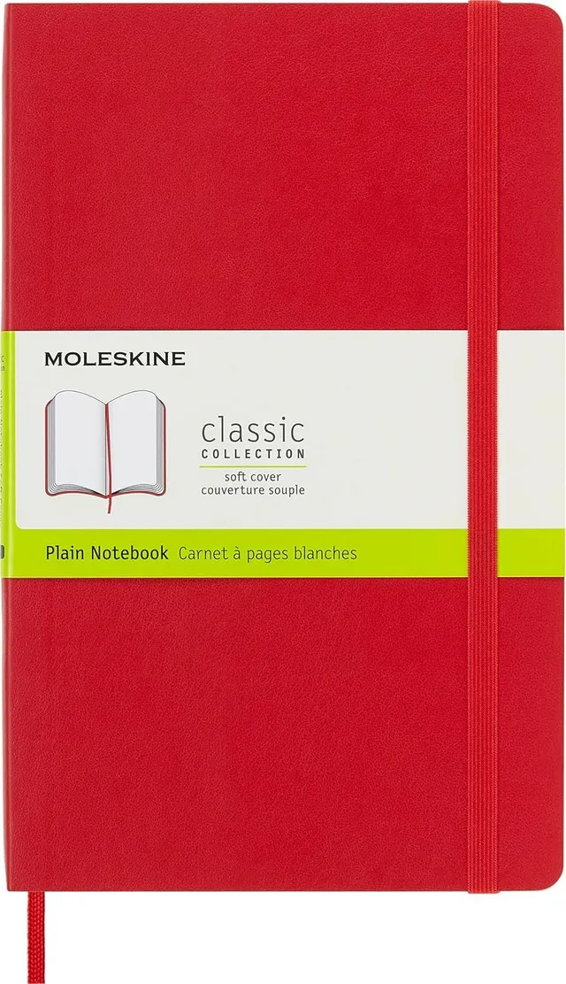 moleskine-classic-notebook-taccuino-pagine-bianche-large-13x21-cm-rosso-scarlatt image 1