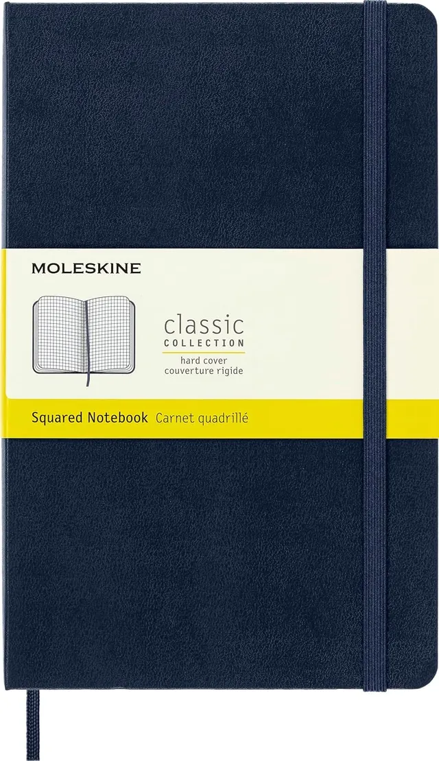 moleskine-classic-notebook-large-13x21-cm-quadretti-blu-zaffiro-240-pagine image 1