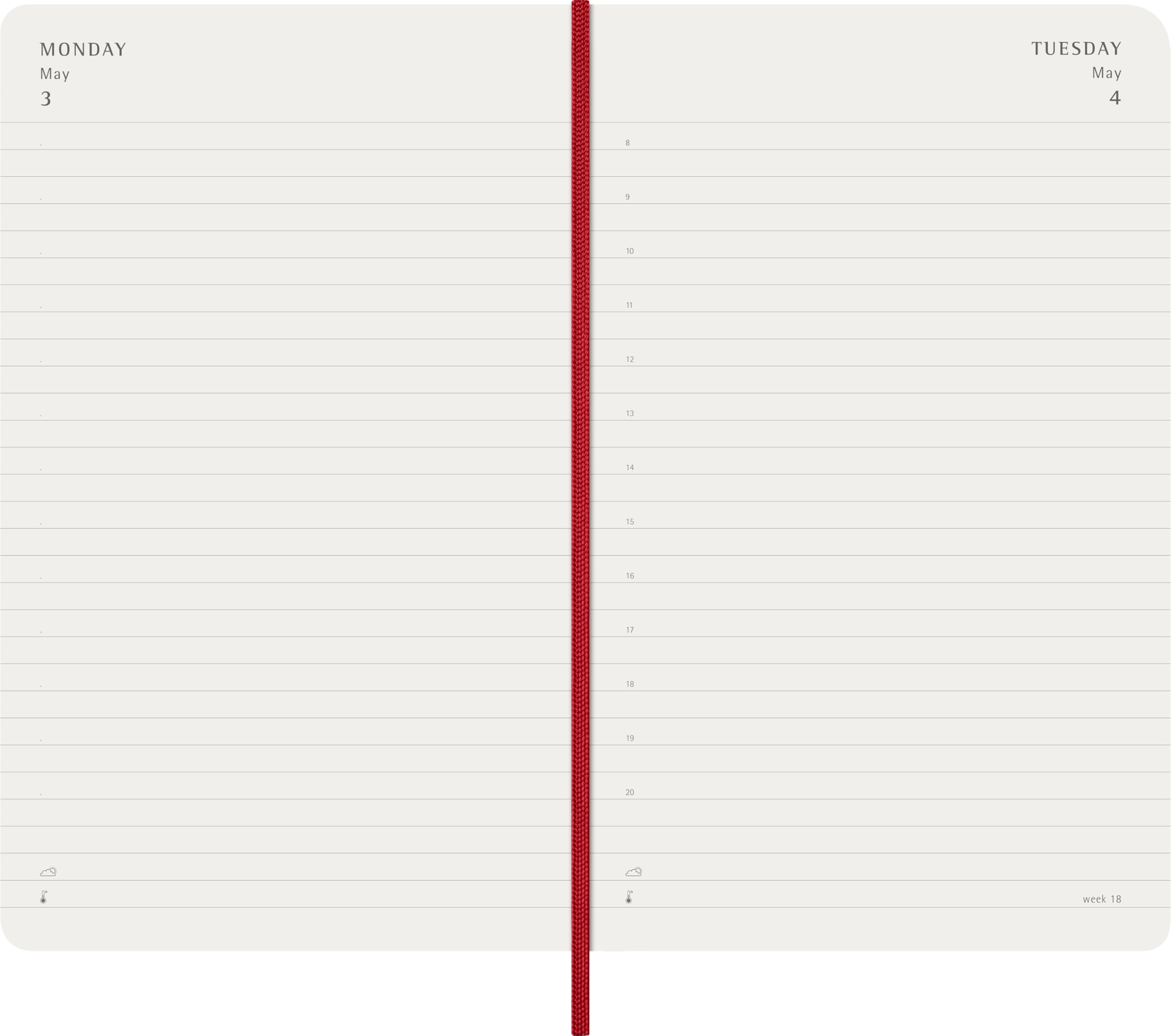 moleskine-agenda-giornaliera-2027-large-13x21-cm-morbida-rosso-scarlatto image 3